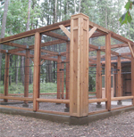 Wooden Structure With Cage Wire Mesh Supplied by Direct Metals
