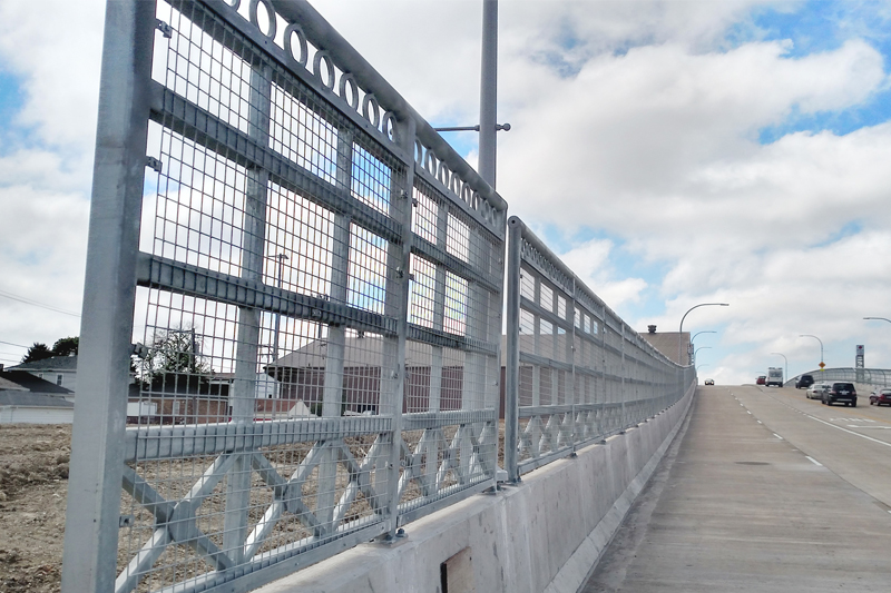 Direct Metals Welded Wire Mesh Barricade Being Used For A Detention Or Security Facility